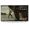 Sony BRAVIA 7 QLED (XR l Mini LED) 75 pollici 4K HDR Google Smart TV | Gaming menu per PlayStation 5, IMAX Enhanced, Dolby Vision Atmos, Chromecast, AirPlay, 120Hz 75XR70