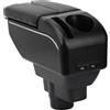 ZENVI Braccioli Compatible with OPEL Corsa D Braccioli 2006-2013 Console Centrale Organizer Immagazzinaggio Scatola Stile Doppia Porta Utilizzabile Per Autisti Supporto Gomito (Stile Fibra Carbonio)