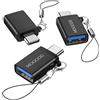 MOGOOD Adattatore USB C Maschio a USB 3.0 Femmina, Adattatore USB a USB C Convertitore OTG Compatibile MacBook Pro, Chromebook, Pixelbook, Microsoft Surface Go, Ss Galaxy S20 S21 S22 Pixel