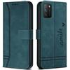 Bravoday Cover per Xiaomi Poco M3 / Redimi 9T / Redimi 9 Power, Flip Custodia in Pelle PU Portafoglio Custodia per Xiaomi Poco M3 / Redimi 9T / Redimi 9 Power, con Slot per Schede, Verde