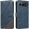 XINNI Cover per OnePlus Nord 4 5G Custodia, Cellulare Libro Antiurto Flip Pelle PU/TPU, Portafoglio Flip Magnetica Case, Blu