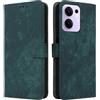XINNI Cover per Oppo Reno 13F 5G/Reno 13 FS 5G Custodia, RFID Protection Flip Magnetica Pelle PU/TPU Portafoglio, Verde