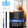 ElephantStory Batteria per Samsung Galaxy S22 Ultra SM-S908B, EB-BS908ABY 5000 mAh Batteria di Ricambio Batteria Sostitutiva ai Polimeri di Litio con Strumenti di Riparazione