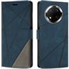 SONWO Cover per Honor Magic7 Lite 5G, Flip Custodia in PU Pelle, Cover a Libro Portafoglio con Slot per Schede e Supporto Stand per Honor Magic7 Lite 5G, Blu