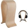 Colrid Supporto per cuffie in legno, supporto per cuffie, a forma di U, in legno di noce, universale, ecologico, durevole, antiscivolo, per casa, ufficio, studio (betulla)