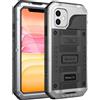 Beeasy Cover per iPhone 11 IP68 Impermeabile Custodia Militare Antiurto Resistente 360° Metallo Armor Protezione Schermo Integrata Rugged Robusta Indistruttibile Subacquea Antipolvere Argento