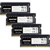 Gigastone 【DDR4 RAM Solo Notebook】GIGASTONE 64GB Kit(4x16GB) DDR4 2666MHz (2400MHz or 2133MHz) PC4-21300 (PC4-19200/17000) CL19 1.2V SODIMM 260pin Memoria notebook-Unbuffered Non-ECC, alte prestazioni