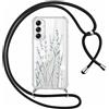 Yoedge Cover con Cordino per Samsung Galaxy A22(5G) 6,6, Custodia Trasparente con Aesthetic Disegni Floreale 1, Morbido TPU Silicone + PC Antiurto Protettiva Case con Collana Tracolla Laccio Collo