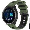 GIOPUEY Cinturini Compatibile con Forerunner 965/955/945/745, Morbido TPU Cinturino [Design a Colori di Giunzione] - Green/Black