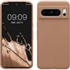 kwmobile Cover per Google Pixel 8 Pro Custodia - Back Case per Smartphone in Silicone TPU - Protezione Gommata - color cappuccino