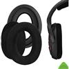 Geekria Cuscinetti auricolari di ricambio in velluto comfort, compatibili con Sennheiser GAME ONE, PC360, PC363D, PC373D, imbottiture per cuffie, parti di riparazione con guida video (Nero)