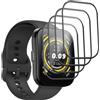 Jaavkkma 4 Pezzi Pellicola Protettiva per Amazfit Bip 5 46mm Vetro Temperato, Anti-graffio/HD, 3D Curva Protezione Schermo per Amazfit Bip 5 46mm - PMMA Film Protettivo Composito