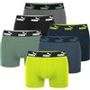 Puma Basic Black Limited Edition - Boxer da uomo, confezione da 6 nero e rosso. M