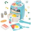 YULEYU Friggitrice ad aria calda, set friggitrice ad aria per bambini, friggitrice ad aria per finta, accessorio da cucina realistico, set di giocattoli da cucina musicale parlante con cambio di colore
