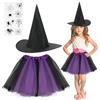 ACWOO Costume da unicorno con luci a LED, vestito da principessa, con cerchietto con unicorno e bacchetta in fibra ottica, gonna tutù da fata, per feste, cosplay, principessa (3-10 anni), rosa, Gonna