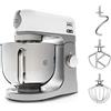 Kenwood kMix Editions KMX760ACR, Planetraria con Ciotola 5L in Acciaio Inossidabile, Impastatrice con Sistema di Sicurezza, Scocca Metallo, Inclusi Set Pasticceria 3 Pezzi e Paraschizzi, 1000W, Crema