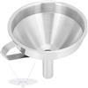 Cyrank Imbuto da cucina, Mini imbuti in acciaio inox bottiglia di riempimento imbuti Flask Funnelf o cucina uso olio birra acqua imbuto liquido cucina strumento Imbuto di metallo con filtro (15CM)