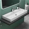 maimai Mai & Mai Lavabo da Appoggio 100x42x10cm, Lavabo Bagno Sospeso Lavandino Bagno Rettangolare Colossum06-1000 Lavandino da Minerale Fuso