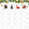 Yeelan Set di 24Pezzi, 6cm Trasparente Plastica Acrilico Riutilizzabile Sfera Trasparente Ornamento Bauble Sfera per la Festa Nuziale Decorazioni per la casa di Natale