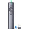 Norwii N95 Bluetooth Presentation Clicke Pointer for presentations, PowerPoint Clicker for Presentation Remote, Long Range Wireless Presenter, USB-C Rechargeable (Verde, BLE&USB-A)