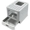 BingoPaw Lettiera Acciaio Inox Chiusa per Gatti: Nascosta Toilette per Gatti con Cassetto per Gatto Peso Inferiore a 5 kg, Staccabile, Antiodore, Facile da Pulire, con Paletta