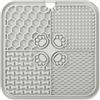 YEICXOH Licky Mats per cani e gatti, tappetini per leccare l'alimentazione lenta con ventosa, riduttore di noia e ansia per animali domestici (1 confezione grigio, 20 x 20 cm)