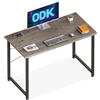 ODK Scrivania per Computer Salvaspazio, 100 x 48 cm, Scrivania da Ufficio e Postazione Lavoro, per Studio, Camera da Letto e Soggiorno, Grigio
