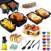 VONATES Accessori per friggitrice ad aria calda per Philips Airfryer Dual Basket 3000-serie 6L+3L, set di 24 accessori per friggitrice ad aria calda, set di accessori in silicone per friggitrice ad aria calda