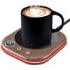 MQFORU Scaldatazze, Scalda Caffè da Tavolo con 3 Impostazioni di Temperatura, Display LCD，Spegnimento Automatico 1-12H, Scalda Candele Intelligente, Ideale per Regali di Caffè Accessori