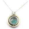 A Bijoux Collana Apatite Paraiba Grezza. Modello Clessidra Sferica.