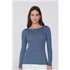 Tezenis Maglia Con Scollo A Barchetta In Viscosa E Lana Merino Donna Blu