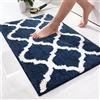 OLANLY Tappeto da bagno di lusso, tappeto da bagno in microfibra, morbido e assorbente, tappeto da bagno shaggy antiscivolo, lavabile in lavatrice, tappetino da bagno per pavimento del bagno, vasca e