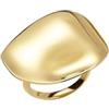 Breil, Collezione B Whisper, Anello Donna in Acciaio Lucido, Sottile, Leggero e Luccicante, con Elemento a Forma Fluida, Colore Silver, Gioielli Donna e Ragazza