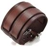 ZENSE - Bracciale Power da uomo in pelle marrone con doppio cinturino ZB0345