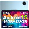 DOOGEE U11 Tablet Android 15 Ultimo, 11 Pollici IPS, 16GB+128GB/TF 2TB Octa-Core, 8580mAh Tablet PC, 13MP+5MP, Widevine L1 Tablet in Offerta, Dual Speakers, 90HZ/ OTG/WiFi 5G/ Face Unlock/ BT5.0 Blu