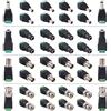 Hilitchi, 40 pezzi (10 paia x maschio + 10 paia x femmina) 5,5 mm x 2,1 mm femmina connettore di alimentazione DC maschio, BNC maschio connettore balun per striscia LED CCTV di camera cavo adattatore