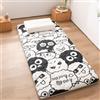 YOUGANG Materasso a pavimento, materasso futon giapponese, singolo/doppio/queen/king size, arrotolabile, materasso da campeggio, materasso per ospiti tatami (nero, 80 x 190 cm)