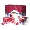 Pompadour, Cofanetto Fiocchi di Neve, 1 Conf con Lamponi e Aroma di Meringa + 2 Tazze, Ideale in Qualsiasi Momento della Giornata, Senza Lattosio, Glutine e Allergeni, Vegan