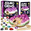 Dr. Daz - 18 Pietre e Cristalli Naturali-Kit di Scavo Minerali Jumbo con Pietre Preziose-Giocattolo per Bambina e Bambino 6 anni