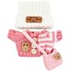 Zimoer Vestiti per Bambole, La-bubu Vestiti per Bambola, Adatti per Pupazzo La-bubu da 17 cm, Accessori per bambole con 1 Cappello, 1 Vestiti e Borsa(Bambola Non Inclusa)