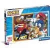 Clementoni - Puzzle per Bambini 180 Pezzi Supercolor, per Bambini 7+ Anni, Illustrazione con Personaggi dal Cartone Sonic, Idea Regalo, Made in Italy, 48,5x33,5 cm, 29795