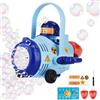 USHOP Pistola a Bolle per Bambini,Spara di Sapone Automatico,Piccola Macchina per Bolla,Giocattoli a Sapone con Luce LED,Soffiatore Bolle para Matrimonio Giochi Esterno Feste Compleanno
