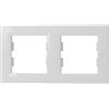 Schneider Electric Asfora EPH5800221 - Cornice per presa e interruttore, 2 vie, orizzontale, bianco, codice articolo