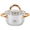 KARL HAUSMANN Pentola Acciaio Inox - 1.6L - 16 cm - Casseruola Induzione con Coperchio Vetro - Pentola Inox 18/0 - Scala Misura - Per Tutti i Fuochi - Pentole Acciaio Inossidabile