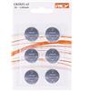 REY Pack 6 Batterias CR2025 3V, Batteria a Bottone al Litio