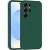 Mixroom - Cover Custodia Case per Samsung Galaxy S22 Ultra Protezione Fotocamera in Silicone TPU Morbido Opaco Bordi Piatti Colore Verde Foglia