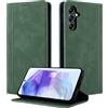 CASAFUNY Custodia per Samsung Galaxy A55 5G Cover a Libro Portafoglio in Pelle PU Protettiva per Samsung A55 5G, Flip Caso Custodia per Samsung Galaxy A55 5G, Verde