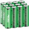 PKCELL Batterie AA NiMH ricaricabili, 1200 mAh, 1,2 V, precaricate per lampade solari, 12 pezzi