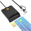 ROCKETEK Smart Card Reader Lettore di carte CAC militare,lettore di carte SIM USB intelligenti DOD militare accesso comune CAC,ID,debito ha USB AC porta per Windows,Mac,Android
