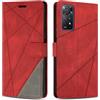 SONWO Cover per Redmi Note 11 PRO 4G / 5G / Redmi Note 12 PRO 4G, Flip Caso in PU Pelle Case Cover Custodia con Slot per Schede e Supporto Stand per Redmi Note 11 PRO 4G, Rosso